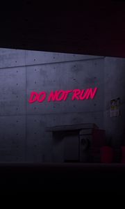 Preview wallpaper inscription, neon, text, pink, dark