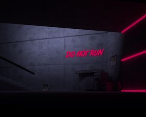 Preview wallpaper inscription, neon, text, pink, dark