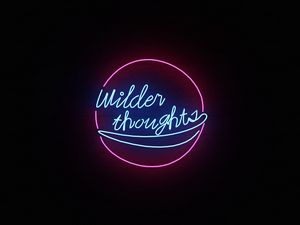 Preview wallpaper inscription, neon, thought, light