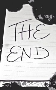 Preview wallpaper inscription, the end, ashes, bw