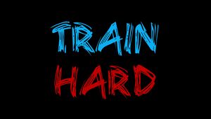 Preview wallpaper inscription, training, sport, motivation, train hard