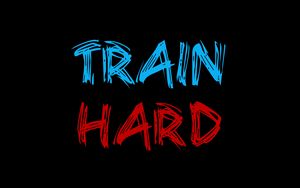 Preview wallpaper inscription, training, sport, motivation, train hard