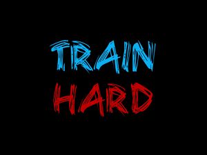 Preview wallpaper inscription, training, sport, motivation, train hard