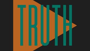 Preview wallpaper inscription, truth, word, triangle, letters