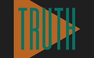 Preview wallpaper inscription, truth, word, triangle, letters
