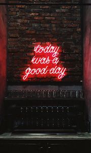 Preview wallpaper inscription, wall, lighting