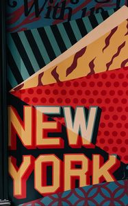 Preview wallpaper inscription, wall, new york, letters