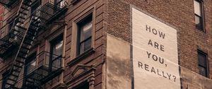 Preview wallpaper inscription, words, building, facade