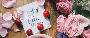 Preview wallpaper inscription, words, cherry, spring