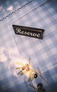 Preview wallpaper inscription, words, tablecloth, table