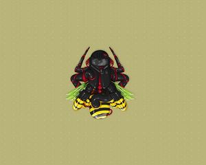 Preview wallpaper insect, robot, art, weapons