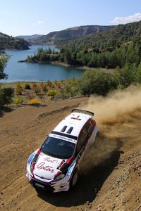 Preview wallpaper intercontinental rally challenge, dust, ford, al attiyah, twist, cyprus 2011