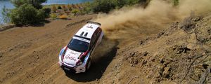 Preview wallpaper intercontinental rally challenge, dust, ford, al attiyah, twist, cyprus 2011