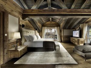 Preview wallpaper interior, bed, pillows, carpet, wooden design, room, bedroom
