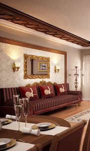 Preview wallpaper interior, design, style, room, furniture, sofa, table, mirror, painting, fireplace