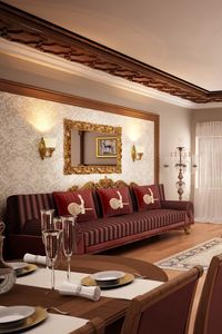 Preview wallpaper interior, design, style, room, furniture, sofa, table, mirror, painting, fireplace