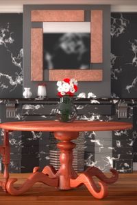 Preview wallpaper interior, design, style, room, furniture, table, chairs, flowers
