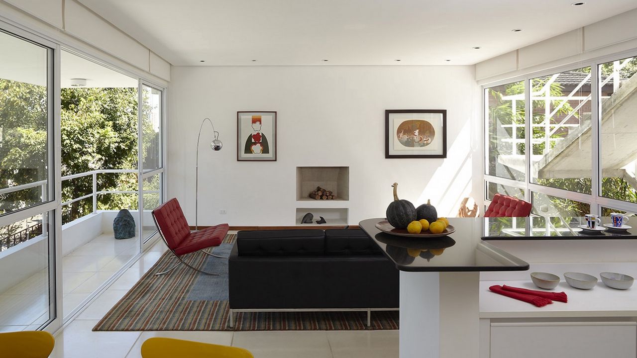 Wallpaper interior, design, style, home, villa, living room
