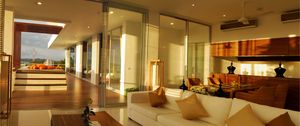 Preview wallpaper interior design, style, home, villa, living space, terrace, swimming pool