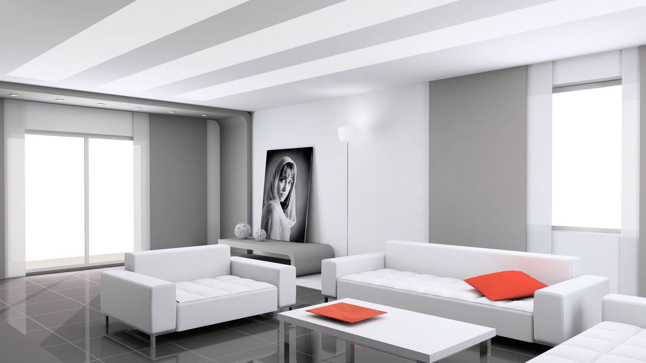 Wallpaper interior, graphic, living room, furniture