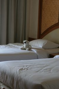 Preview wallpaper interior, hotel, beds, teddy bear