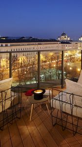 Preview wallpaper interior, patio, view of the city