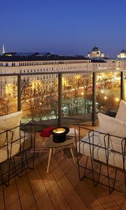 Preview wallpaper interior, patio, view of the city