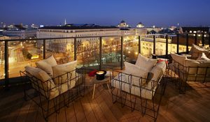 Preview wallpaper interior, patio, view of the city