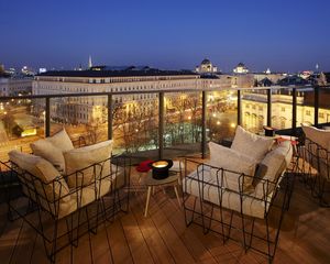 Preview wallpaper interior, patio, view of the city