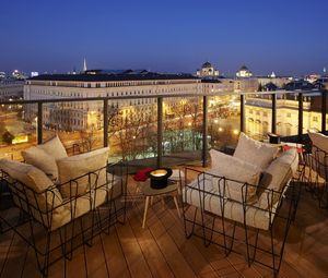 Preview wallpaper interior, patio, view of the city