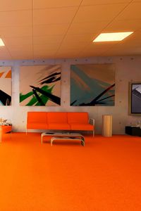 Preview wallpaper interior, room, beautiful, mirrors edge, orange