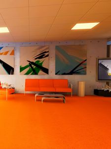 Preview wallpaper interior, room, beautiful, mirrors edge, orange