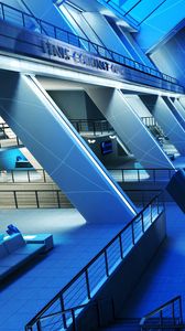 Preview wallpaper interior, room, beautiful, mirrors edge, blue