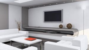 Preview wallpaper interior, room, sofa, tv, style, modern