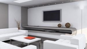 Preview wallpaper interior, room, sofa, tv, style, modern