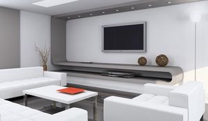 Preview wallpaper interior, room, sofa, tv, style, modern