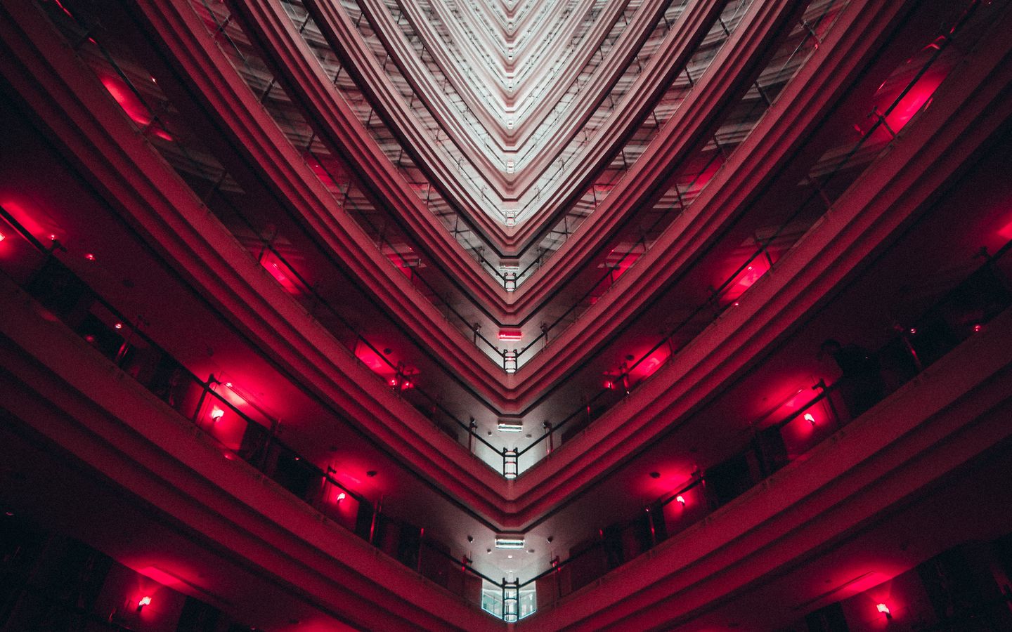 1440x900 Wallpaper interior, storeys, minimalism, architecture