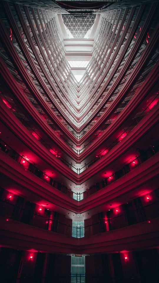 540x960 Wallpaper interior, storeys, minimalism, architecture