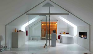 Preview wallpaper interior, style, design, home, house, room, bathroom, sauna, glass