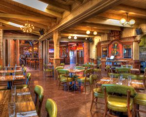 Preview wallpaper interior, tables, chairs, wooden ceiling, hdr, design