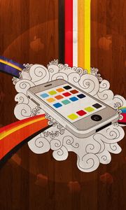 Preview wallpaper iphone, phone, colorful, rainbow, background