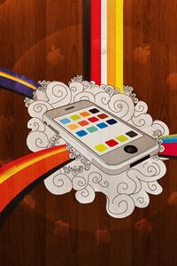 Preview wallpaper iphone, phone, colorful, rainbow, background