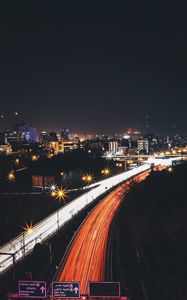 Preview wallpaper iran, night city, road, city lights