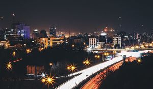 Preview wallpaper iran, night city, road, city lights