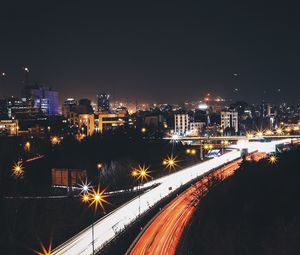 Preview wallpaper iran, night city, road, city lights