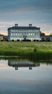 Preview wallpaper ireland, house, lake, pond, reflection, manor