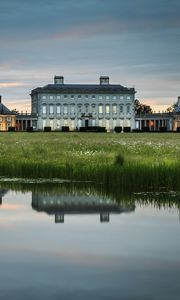 Preview wallpaper ireland, house, lake, pond, reflection, manor