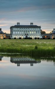 Preview wallpaper ireland, house, lake, pond, reflection, manor