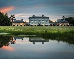 Preview wallpaper ireland, house, lake, pond, reflection, manor