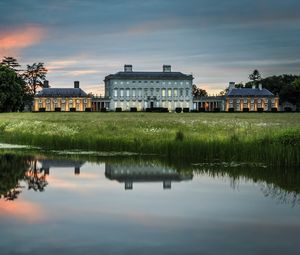 Preview wallpaper ireland, house, lake, pond, reflection, manor